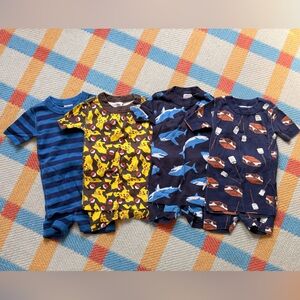 Hanna Andersson Short Sleeve and Shorts Pajamas Bundle